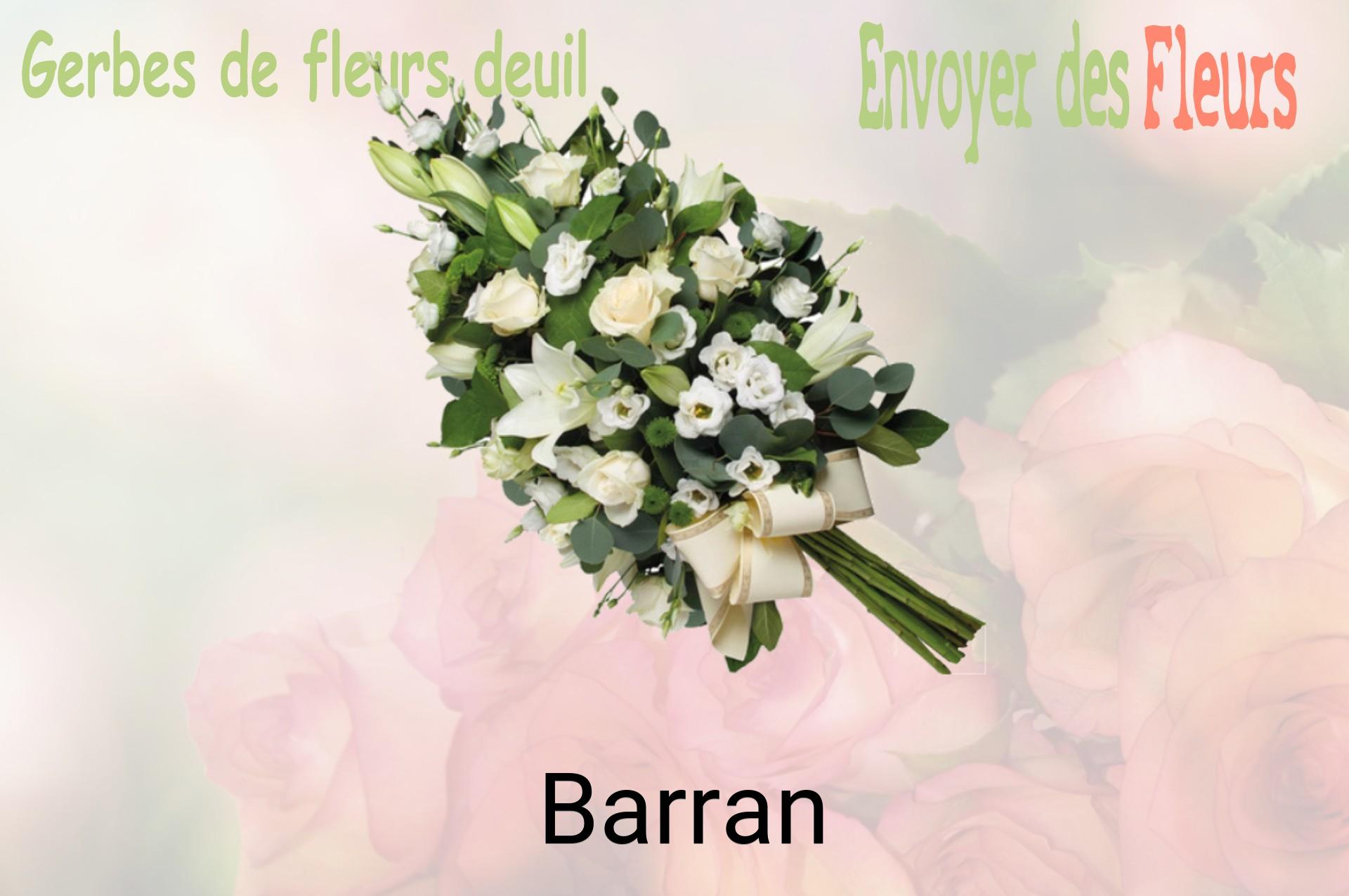 Gerbe de fleurs de deuil livrée à Barran